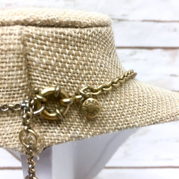 Vtg Tan Nude & Rhinestone Floral J Crew Statement - Picture 8 of 9